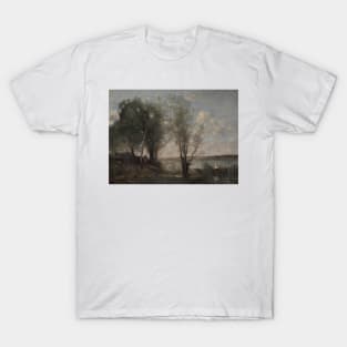 Boatman among the Reeds by Jean-Baptiste-Camille Corot T-Shirt